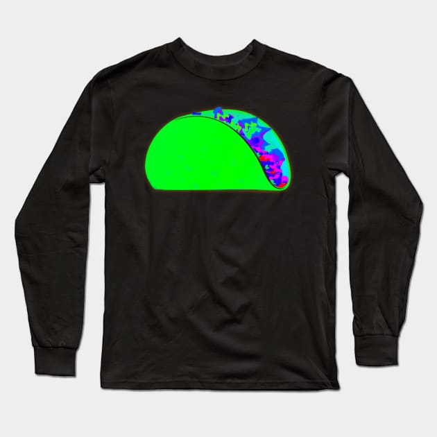 'Neon Taco' Awesome Electronic Bright Long Sleeve T-Shirt by ourwackyhome